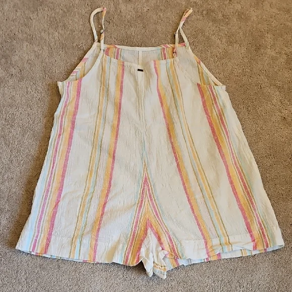 Rip Curl Women's Cotton Romper with Multicolor Stripes - Picture 12 of 13